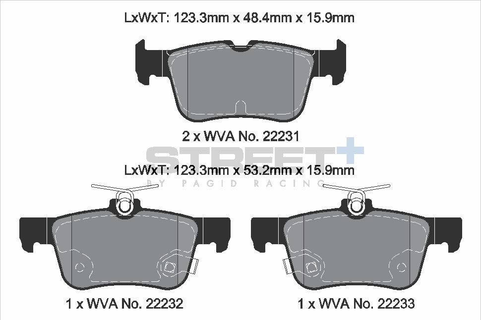 Pagid Street Plus brake pads T8013SP2001