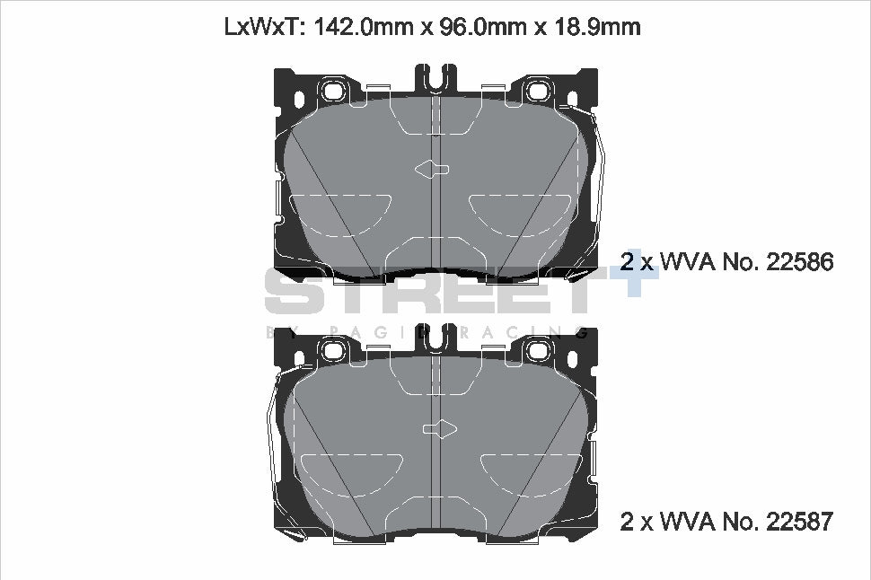 Pagid Street Plus brake pads T8015SP2001