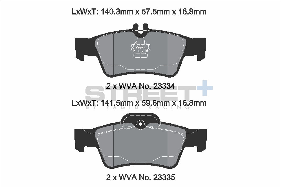 Pagid Street Plus brake pads T8029SP2001
