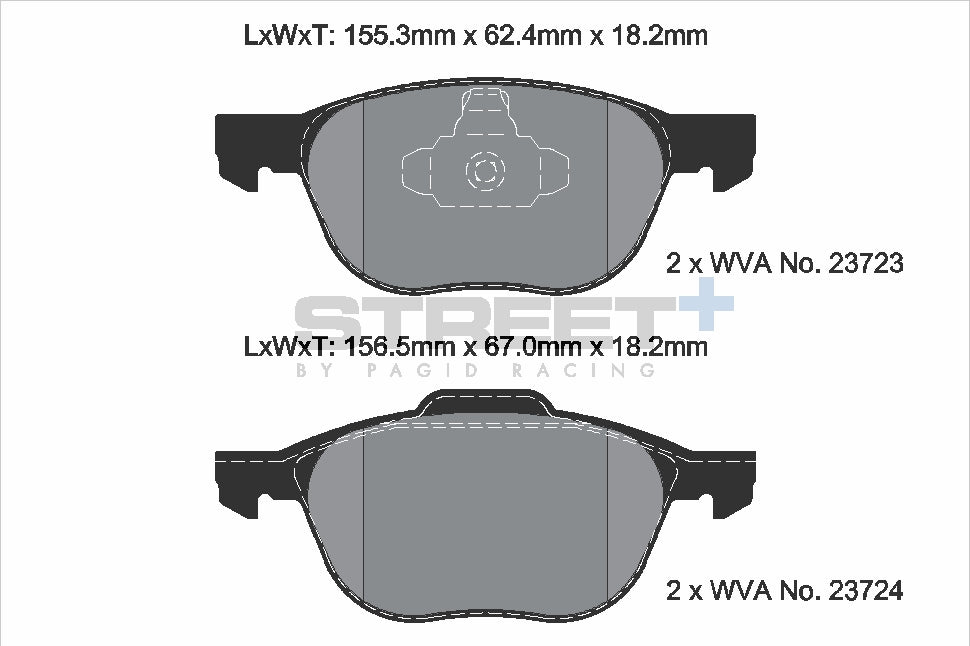 Pagid Street Plus brake pads T8041SP2001