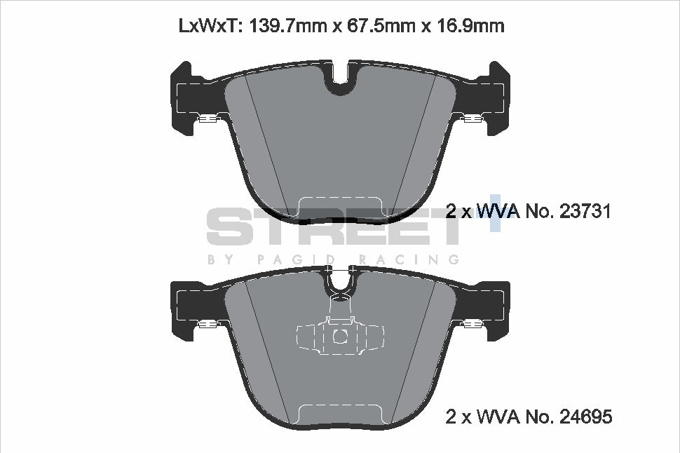 Pagid Street Plus brake pads T8043SP2001