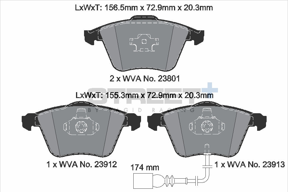 Pagid Street Plus brake pads T8046SP2001