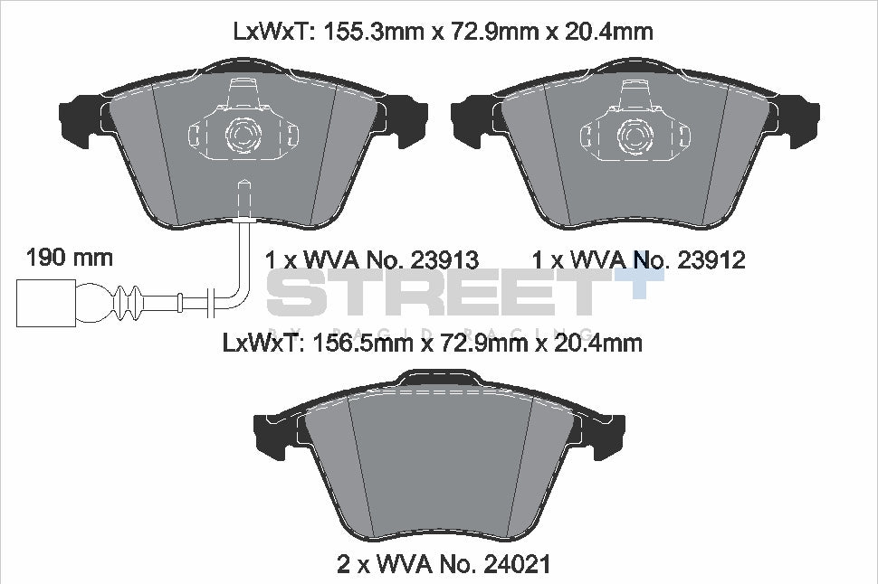 Pagid Street Plus brake pads T8048SP2001