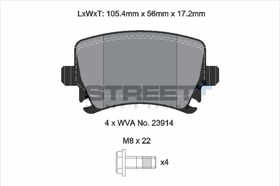 Pagid Street Plus brake pads T8049SP2001