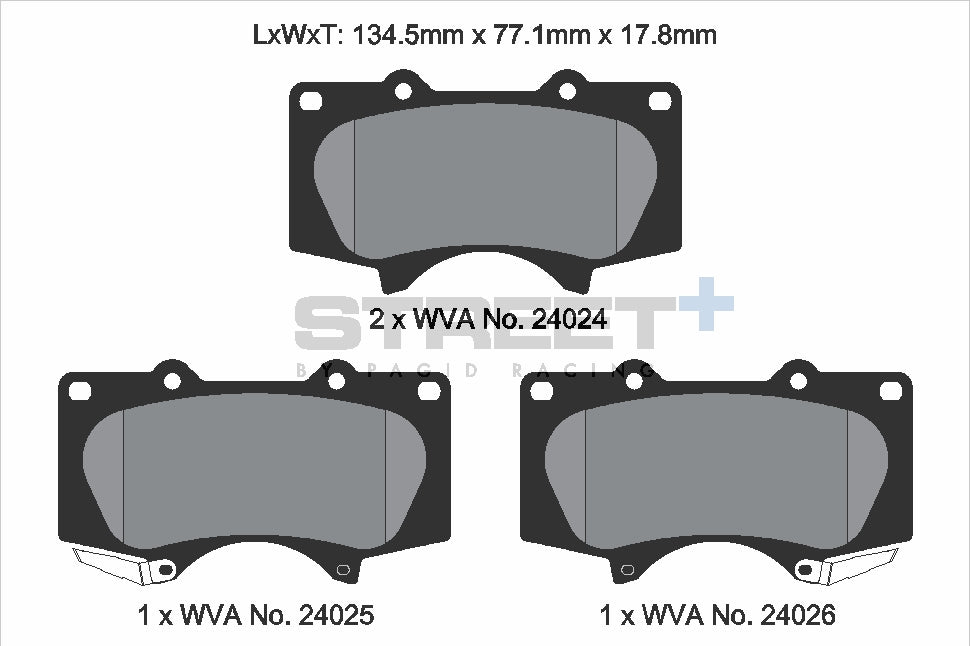 Pagid Street Plus brake pads T8053SP2001