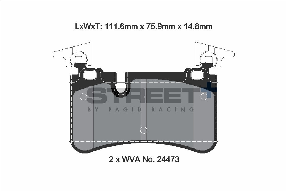 Pagid Street Plus brake pads T8074SP2001