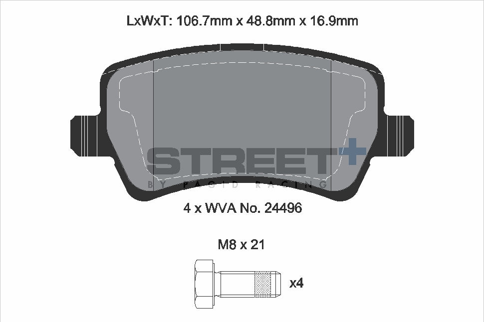 Pagid Street Plus brake pads T8076SP2001