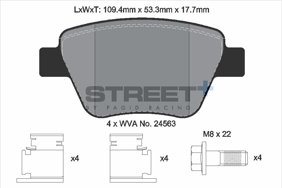 Pagid Street Plus brake pads T8080SP2001