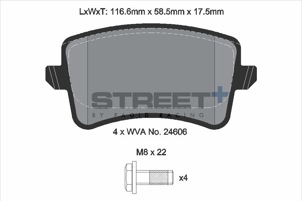 Pagid Street Plus brake pads T8083SP2001