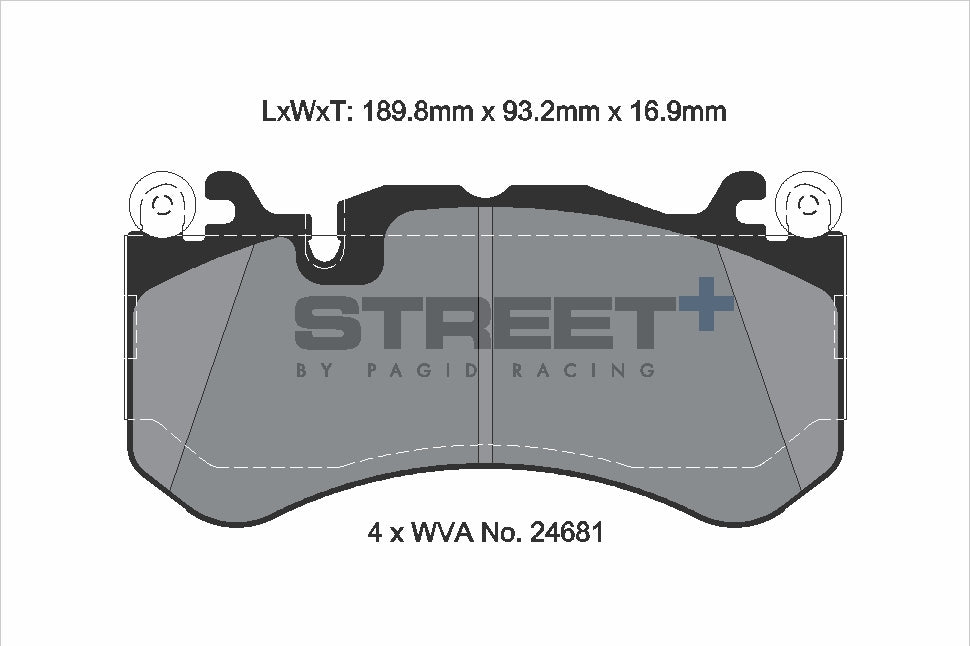 Pagid Street Plus brake pads T8086SP2001