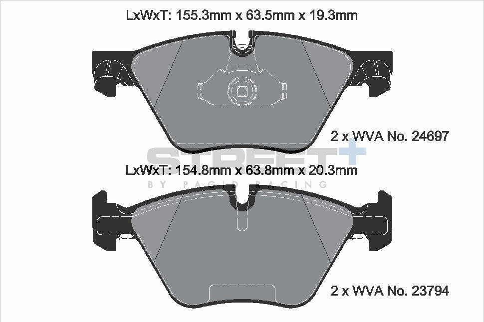 Pagid Street Plus brake pads T8089SP2001