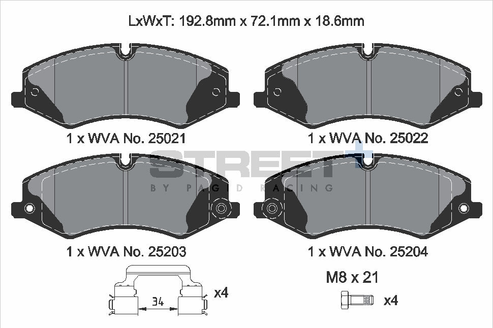 Pagid Street Plus brake pads T8103SP2001
