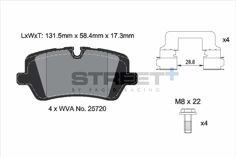 Pagid Street Plus brake pads T8123SP2001