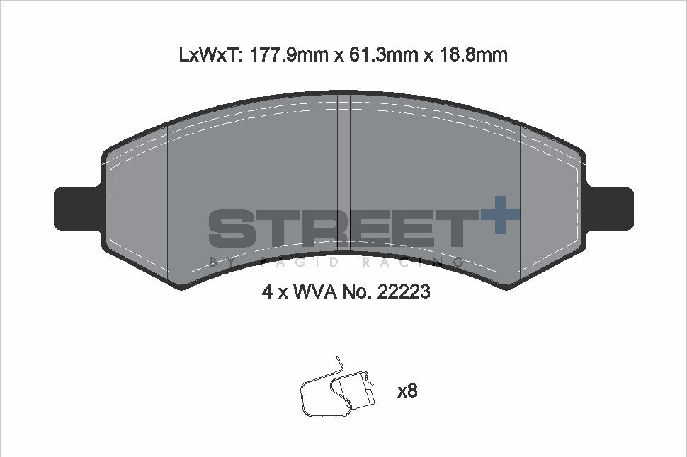 Pagid Street Plus brake pads T8136SP2001