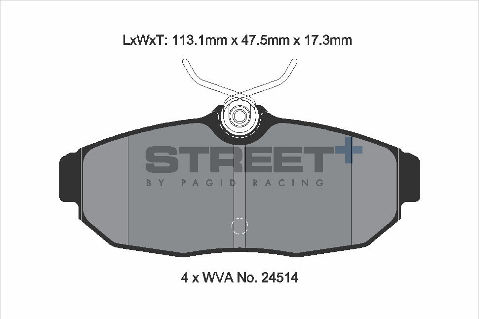 Pagid Street Plus brake pads T8140SP2001