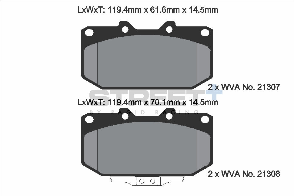 Pagid Street Plus brake pads T8154SP2001