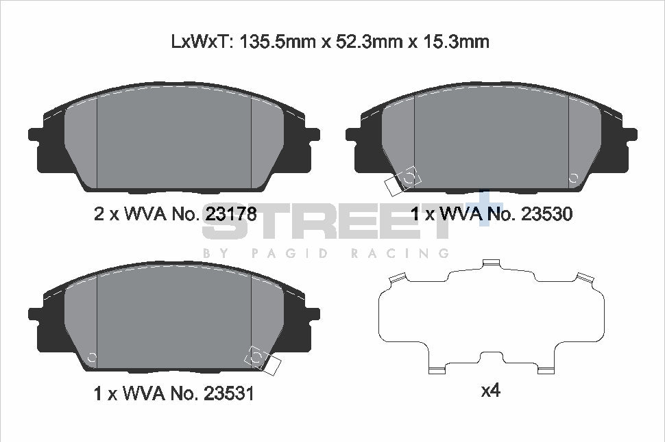 Pagid Street Plus brake pads T8166SP2001