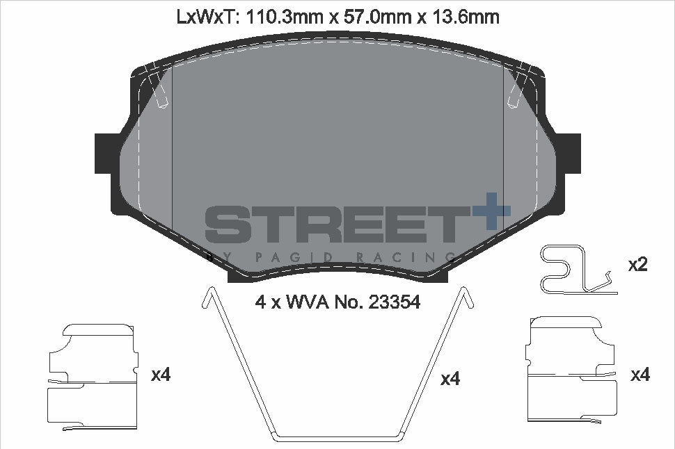 Pagid Street Plus brake pads T8171SP2001