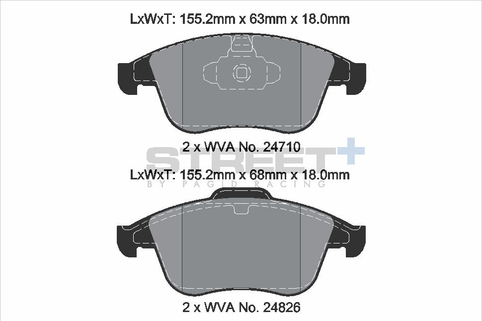 Pagid Street Plus brake pads T8191SP2001