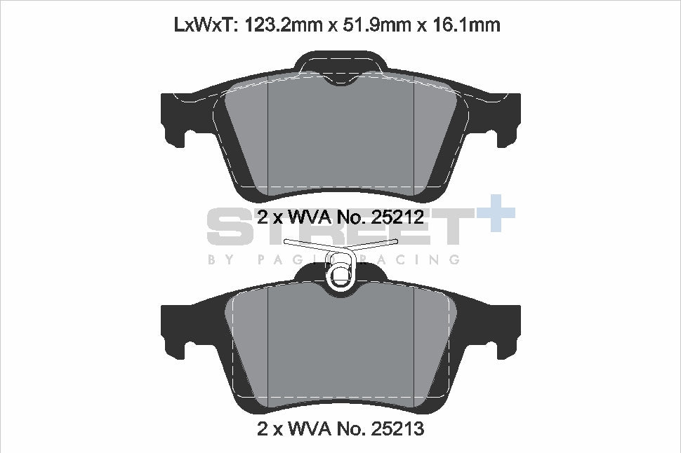 Pagid Street Plus brake pads T8199SP2001