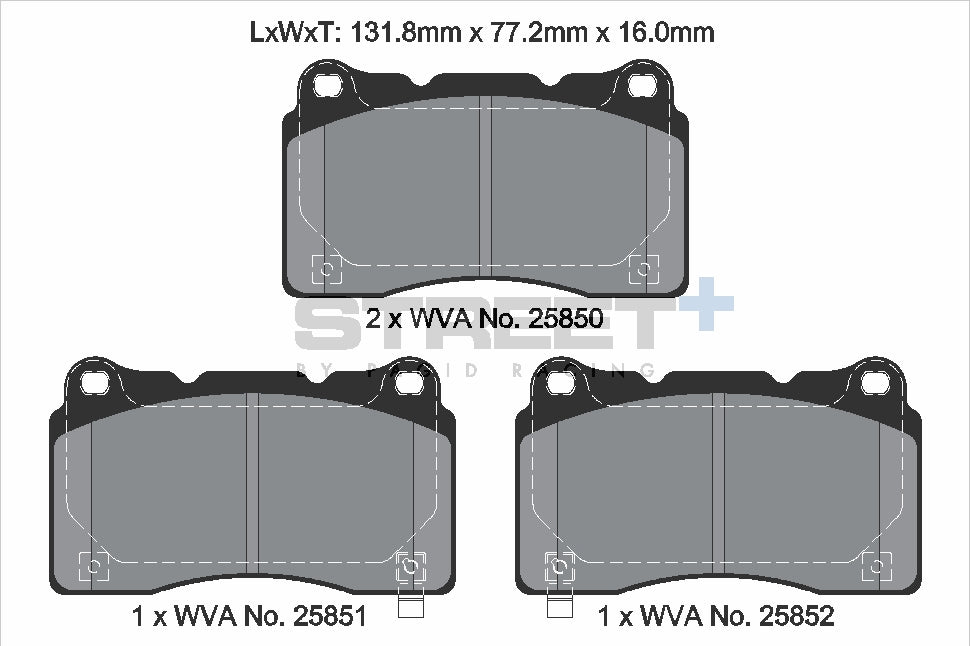 Pagid Street Plus brake pads T8200SP2001
