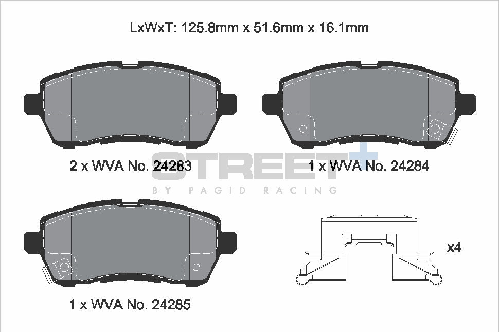 Pagid Street Plus brake pads T8241SP2001