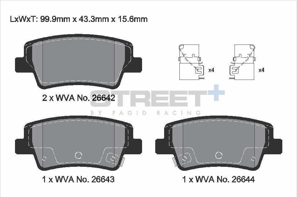 Pagid Street Plus brake pads T8243SP2001
