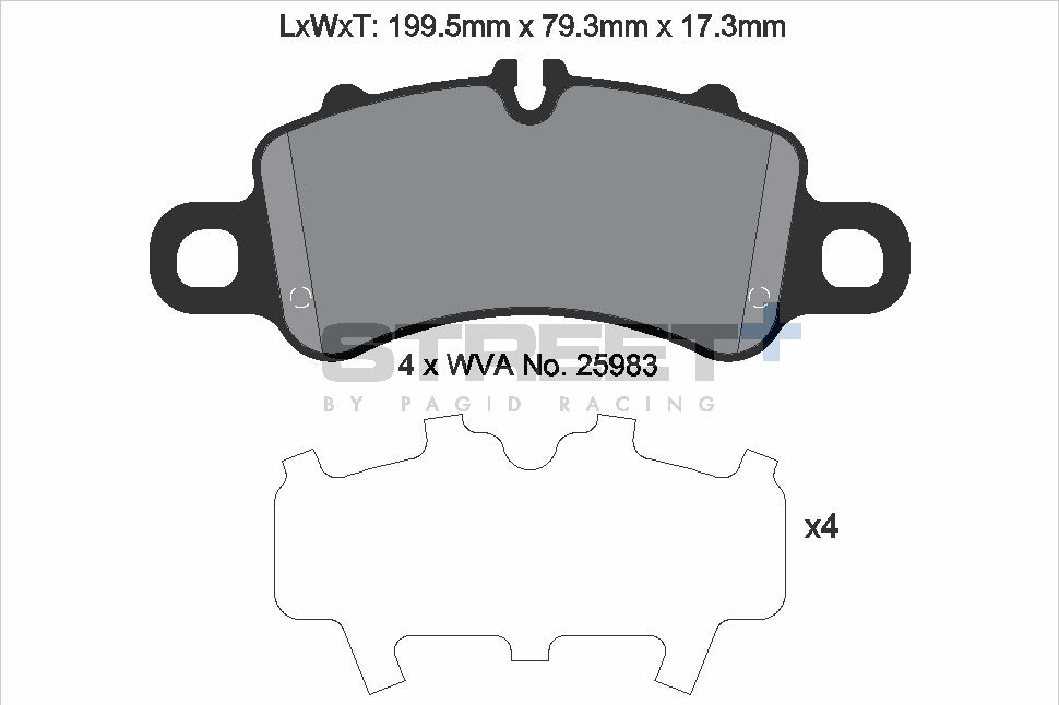 Pagid Street Plus brake pads T8273SP2001