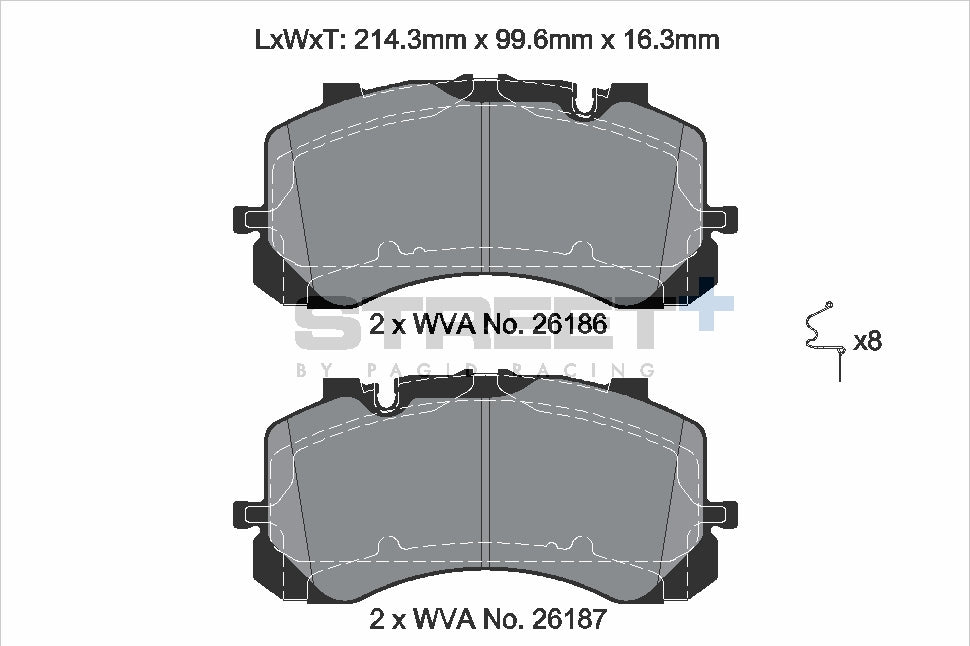 Pagid Street Plus brake pads T8286SP2001