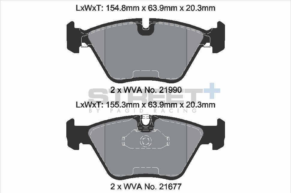 Pagid Street Plus brake pads T8296SP2001