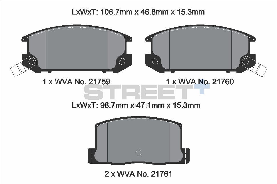 Pagid Street Plus brake pads T8307SP2001