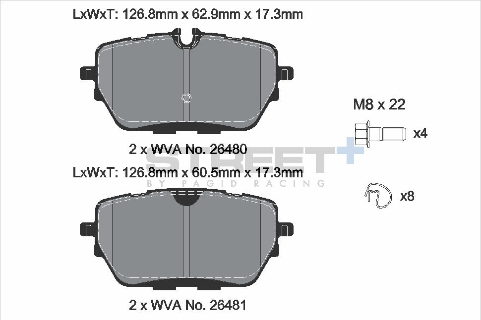 Pagid Street Plus brake pads T8311SP2001