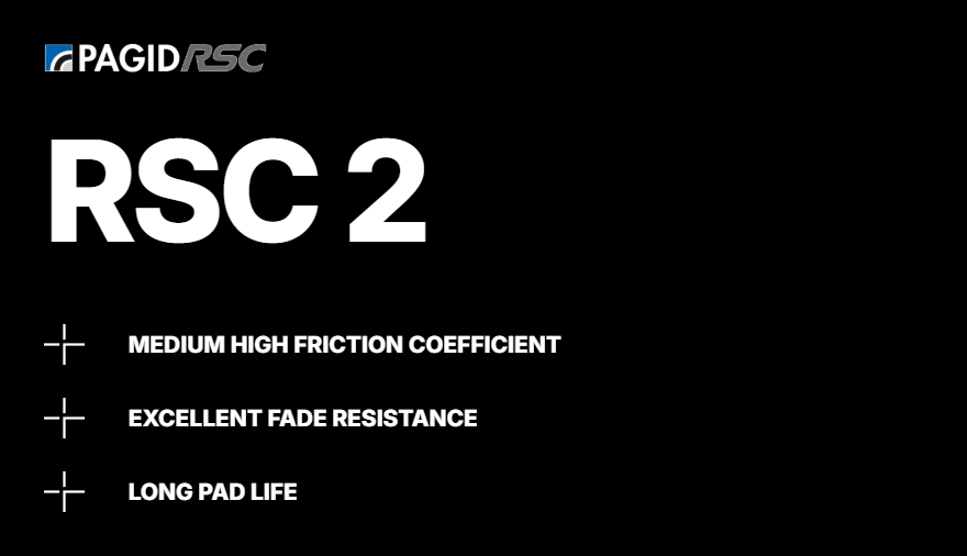 Pagid RSC 2 compound features