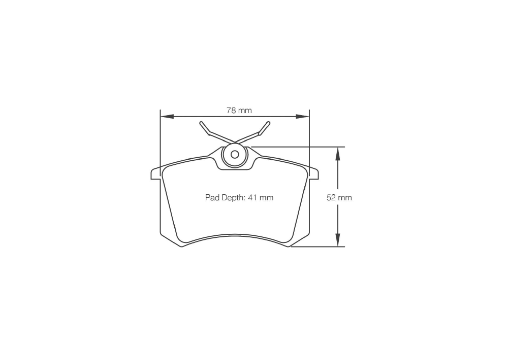 Pagid Racing Brake Pads – Shape 1158 (RSL 19, RSL 29, RS 42) - pad shape drawing