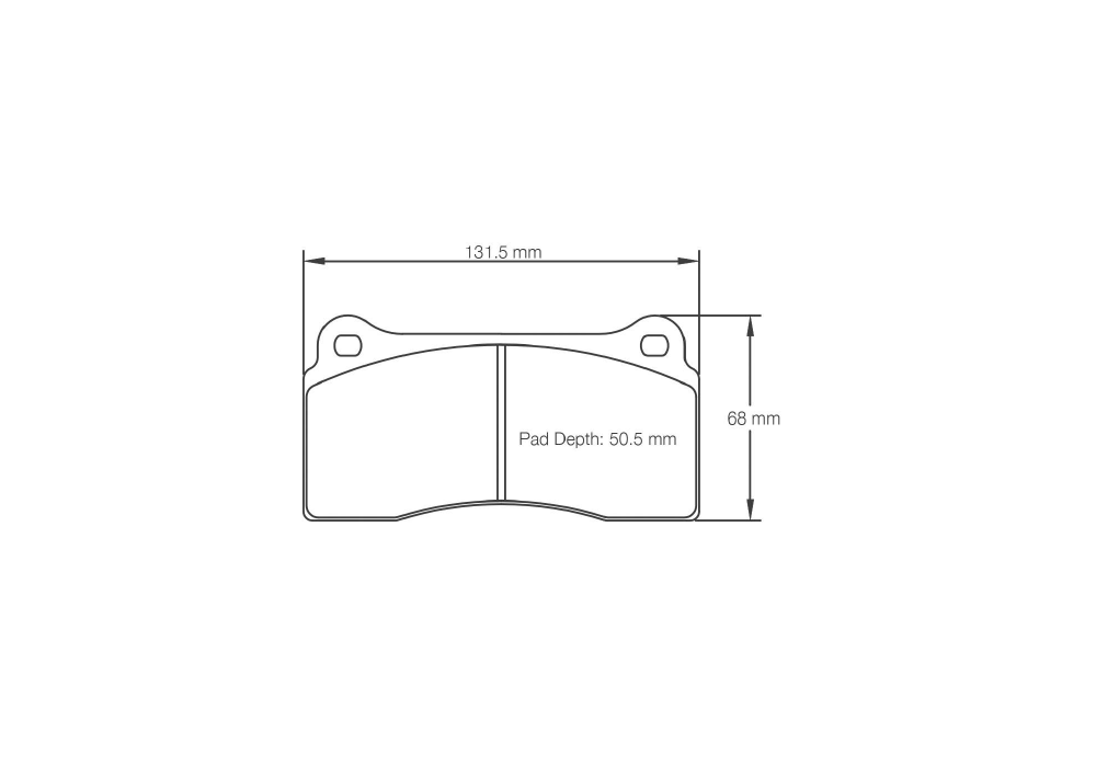 Pagid Racing Brake Pads – Shape 1287 - pad shape drawing