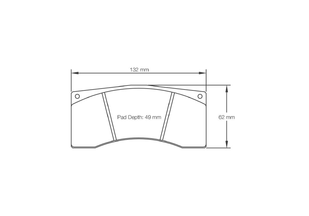 Pagid Racing Brake Pads – Shape 1674 - pad shape drawing