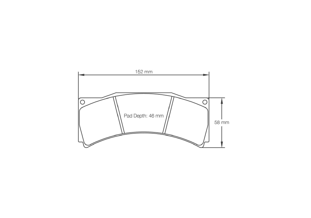Pagid Racing Brake Pads – Shape 1813 (RST D1) - pad shape drawing