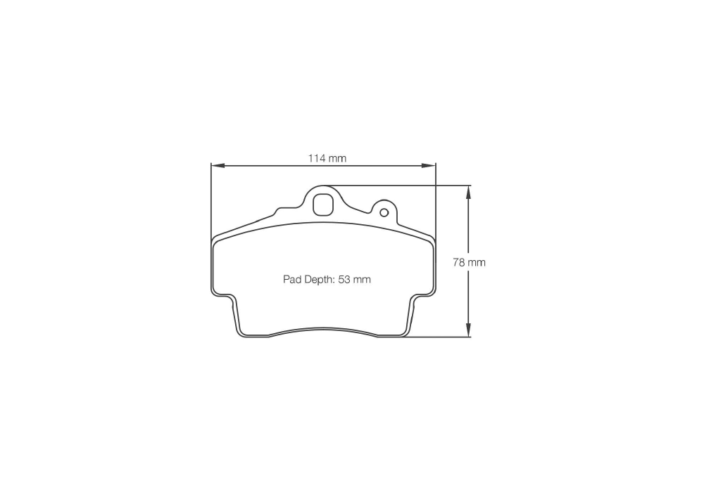 Pagid Racing Brake Pads – Shape 2407 (RSL 29, RST 3) - pad shape drawing