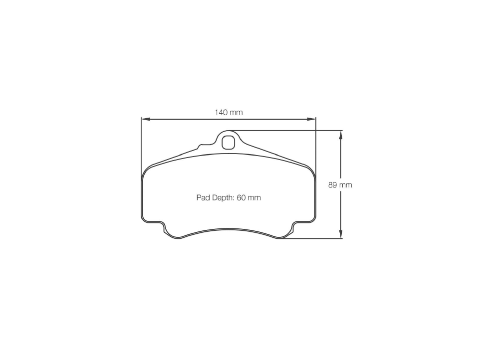 Pagid Racing Brake Pads – Shape 2474 (RSL 29, RST 3) - pad shape drawing