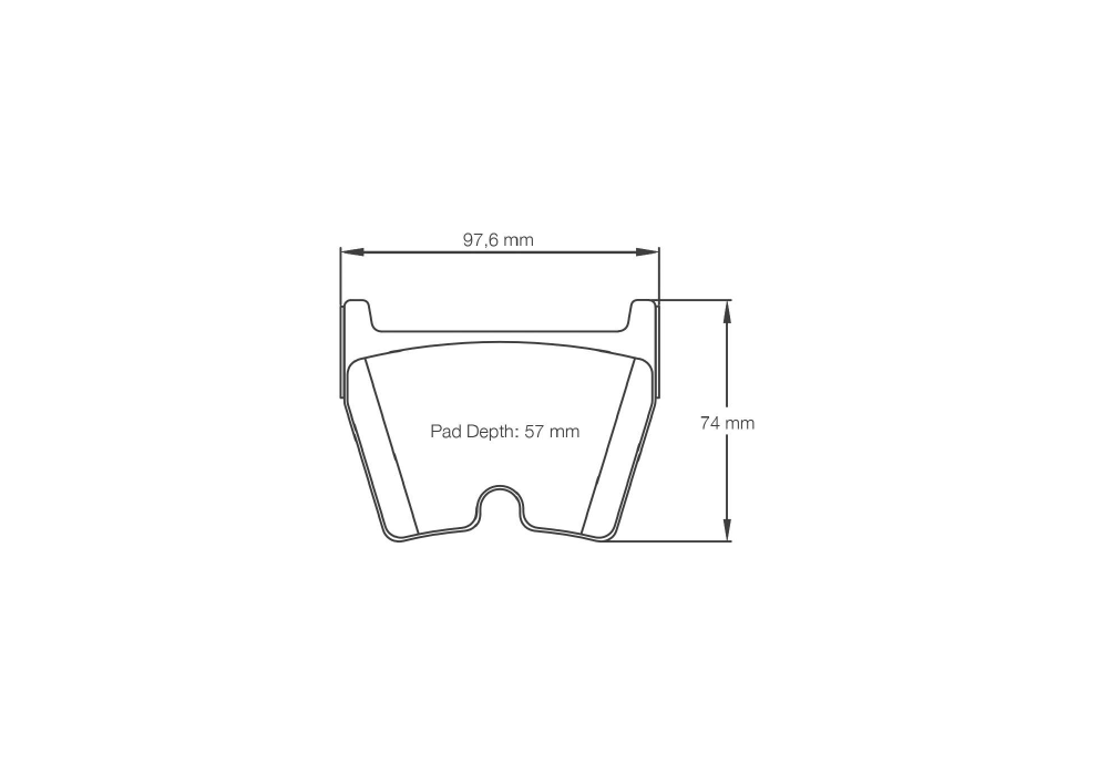 Pagid Racing Brake Pads – Shape 2931 (RSL 29, RSL 1) - pad shape drawing