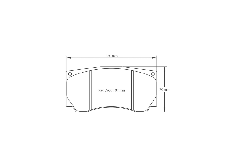 Pagid Racing Brake Pads – Shape 3278 (RST 1) - pad shape drawing