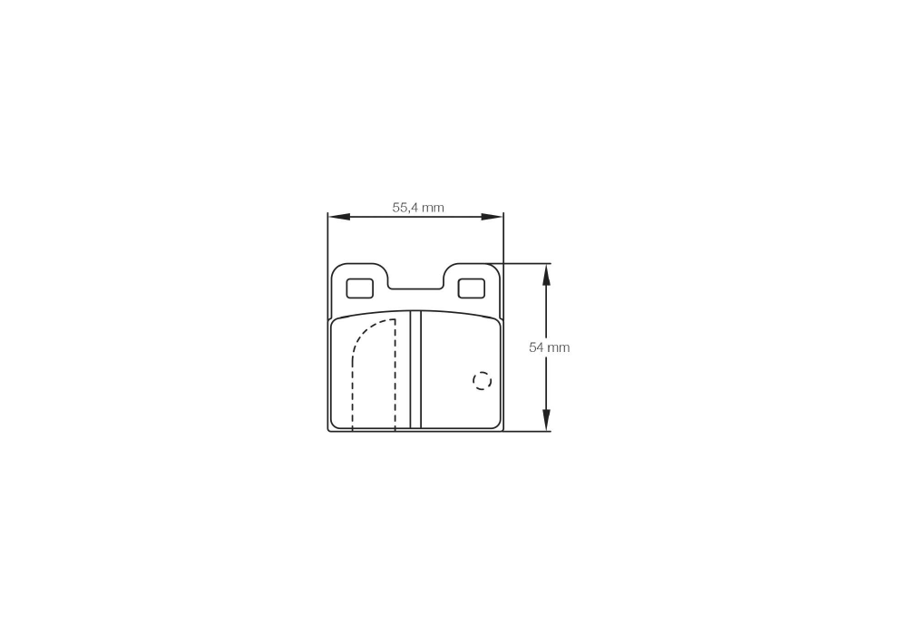 Pagid Racing Brake Pads – Shape 4122 (RSH 29E, RSH 42) - pad shape drawing