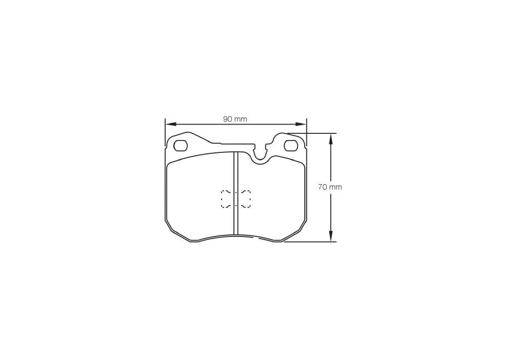 Pagid Racing Brake Pads – Shape 4703 (RSH 29E, RSH 42) - pad shape drawing