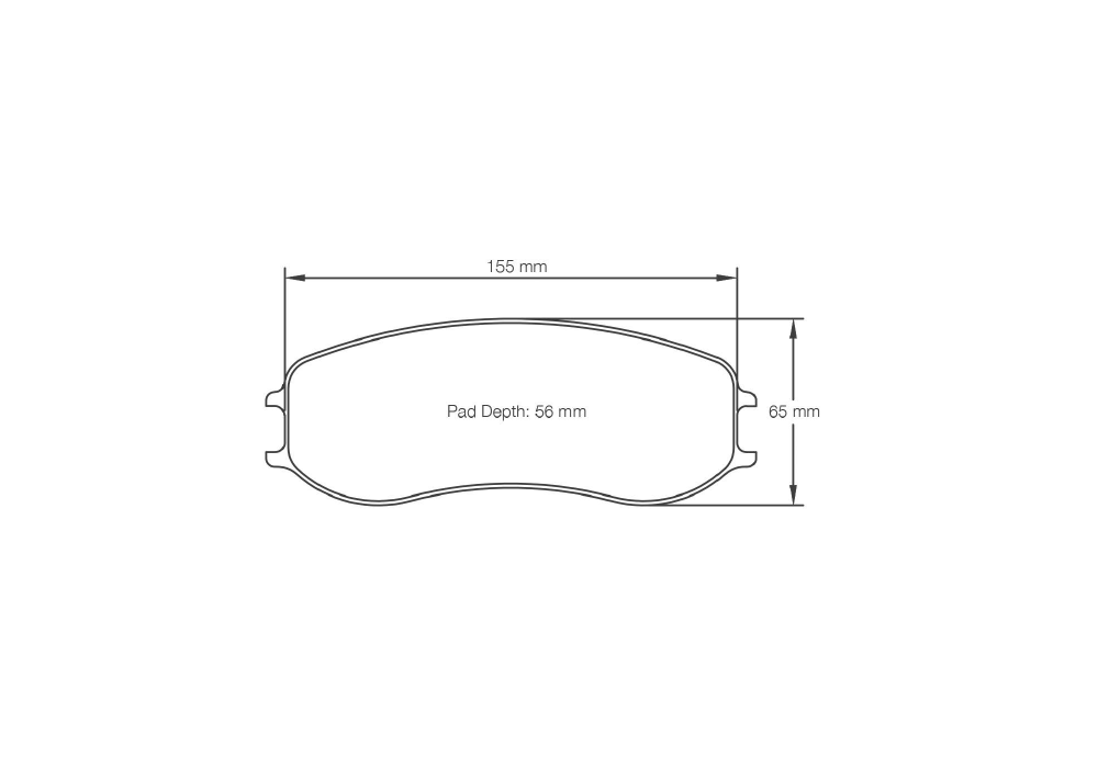 Pagid Racing Brake Pads – Shape 4920 (RSL 1E, RST 2E, RSL 29) - pad shape drawing