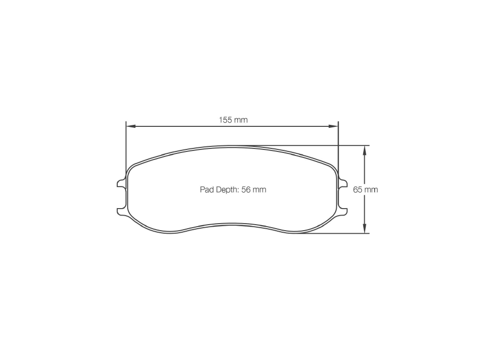 Pagid Racing Brake Pads – Shape 4928 - pad shape drawing