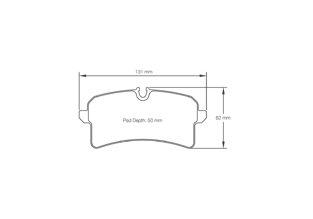 Pagid Racing Brake Pads – Shape 4938 (RSC 1) - pad shape drawing