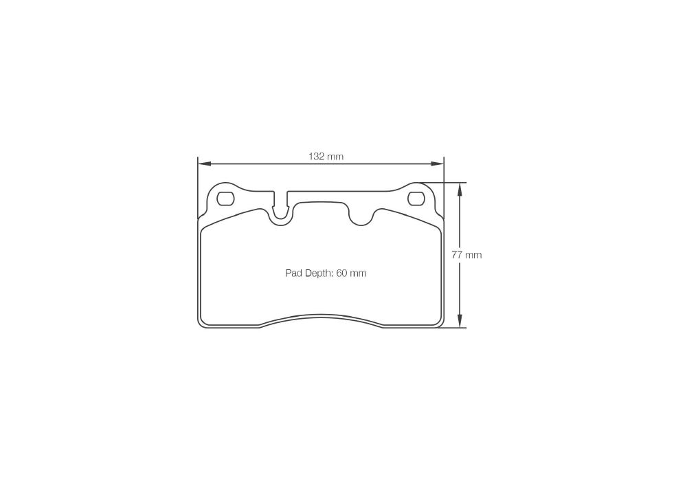 Pagid Racing Brake Pads – Shape 4943 (RSC 1) - pad shape drawing