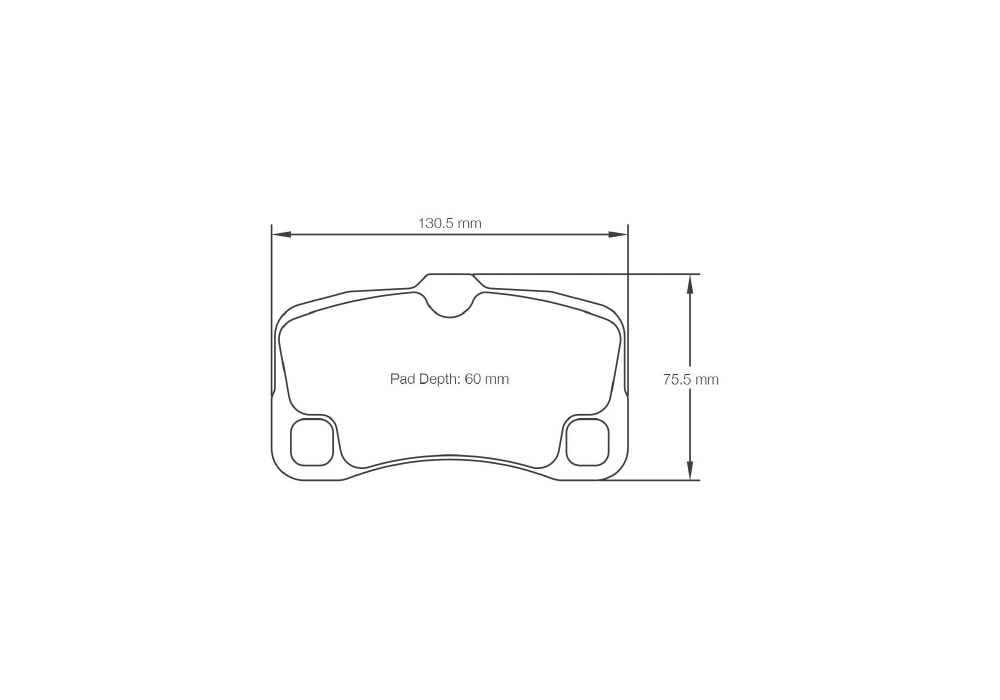 Pagid Racing Brake Pads – Shape 8006 (RSL 29, RSC 1, RSL 1, RST 3) - pad shape drawing