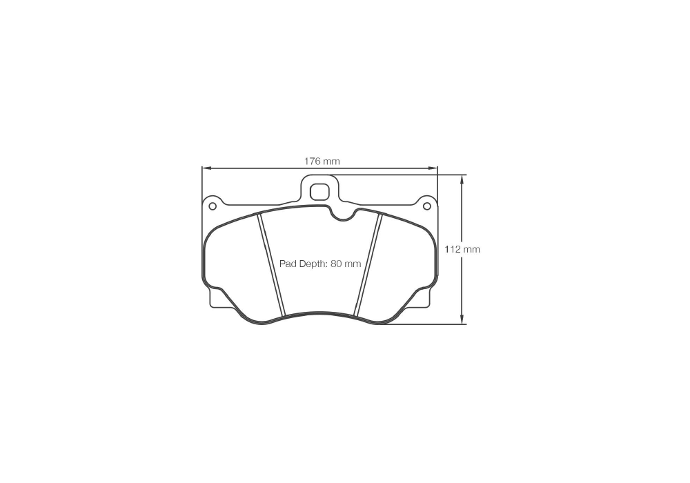 Pagid Racing Brake Pads – Shape 8011 (RSL 29) - pad shape drawing