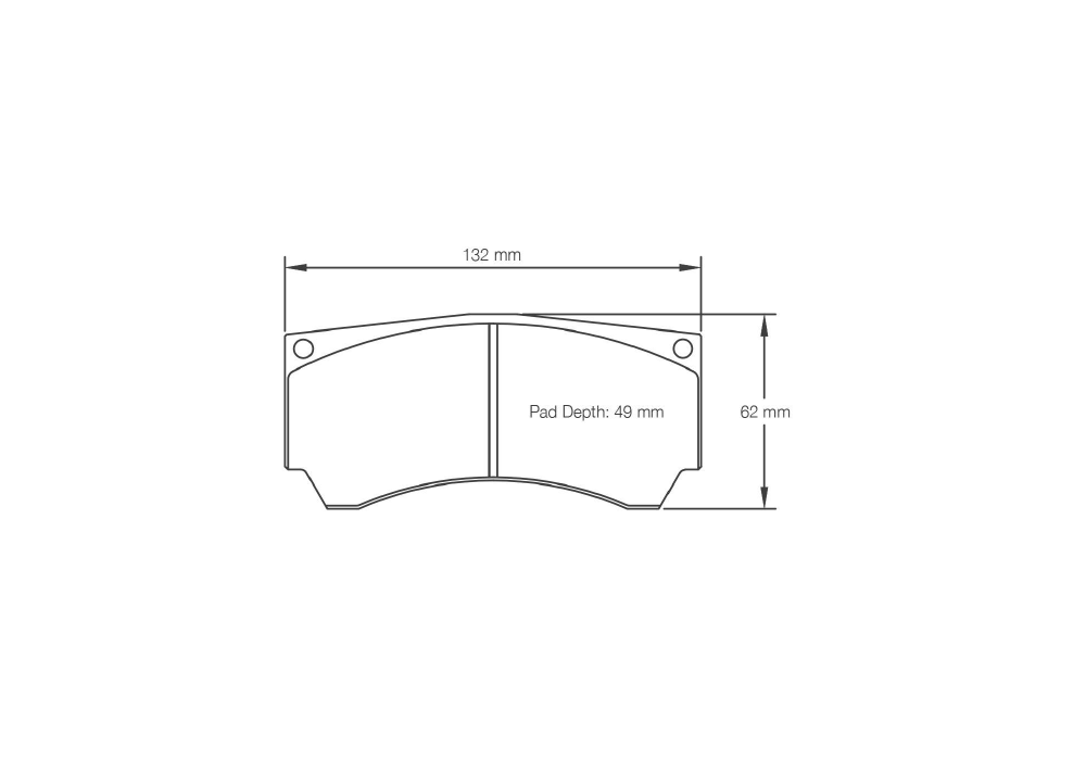 Pagid Racing Brake Pads – Shape 8050 (RSL 29) - pad shape drawing